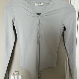Aritzia Babaton Contour Henley Longsleeve Bodysuit
